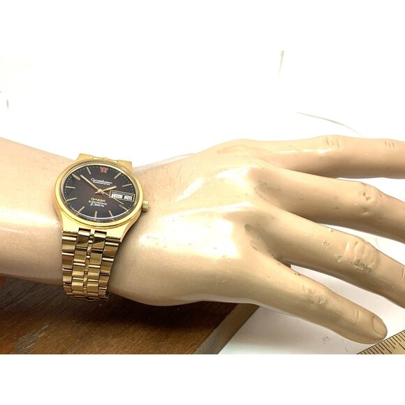 Omega Constellation Men's Watch Vintage Swiss Quartz Day Date Gold Steel 36mm - Picture 3 of 16